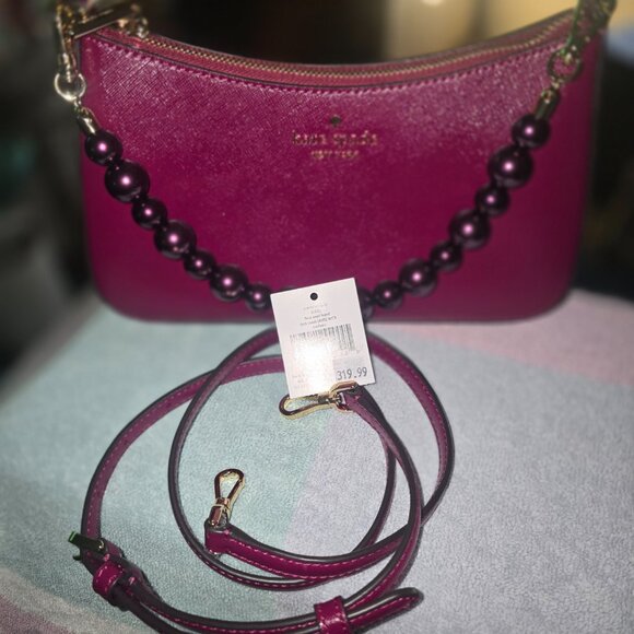 Kate Spade New York Madison Faux Pearl Medium Convertible Crossbody bag. - Picture 6 of 10